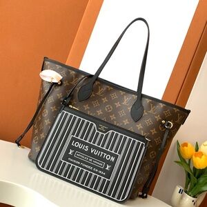Louis Vuitton Brown and Black Monogram Tote